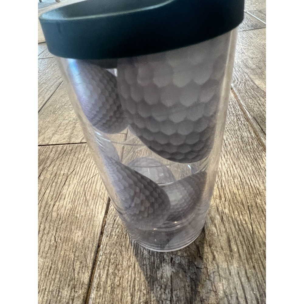 Tervis Tumbler Golf Ball Insulated 16 oz Clear Green Travel Lid USA Father's Day